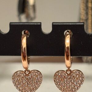 Kate Spade Rose Gold Heart Earrings